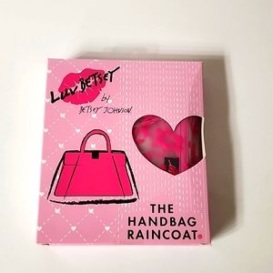 NIB "LUV BETSEY" BY BETSEY JOHNSON HANDBAH RAINCOAT IN PINK LEOPARD
